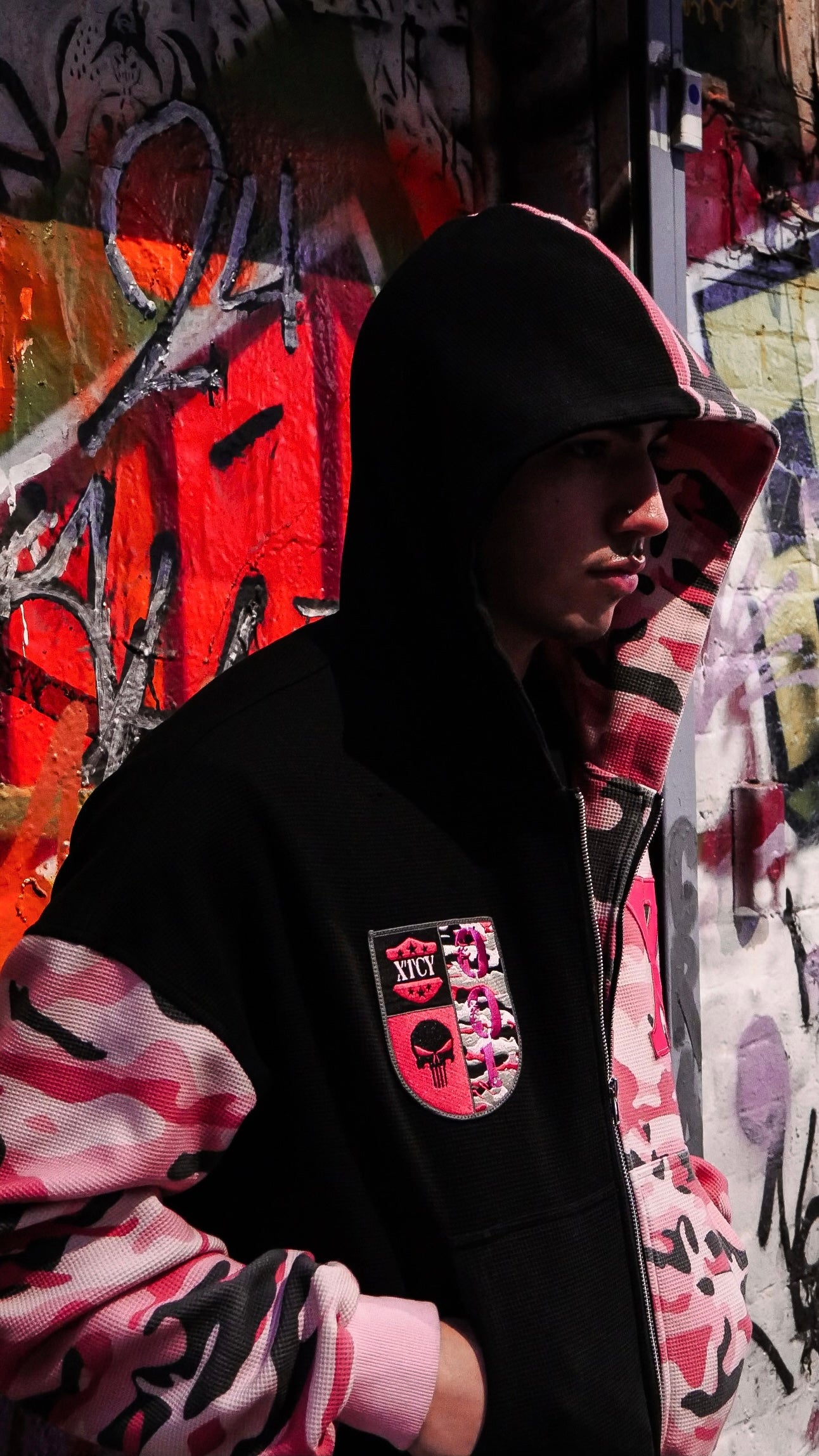 "Trooper" Zip up (Pink camo)