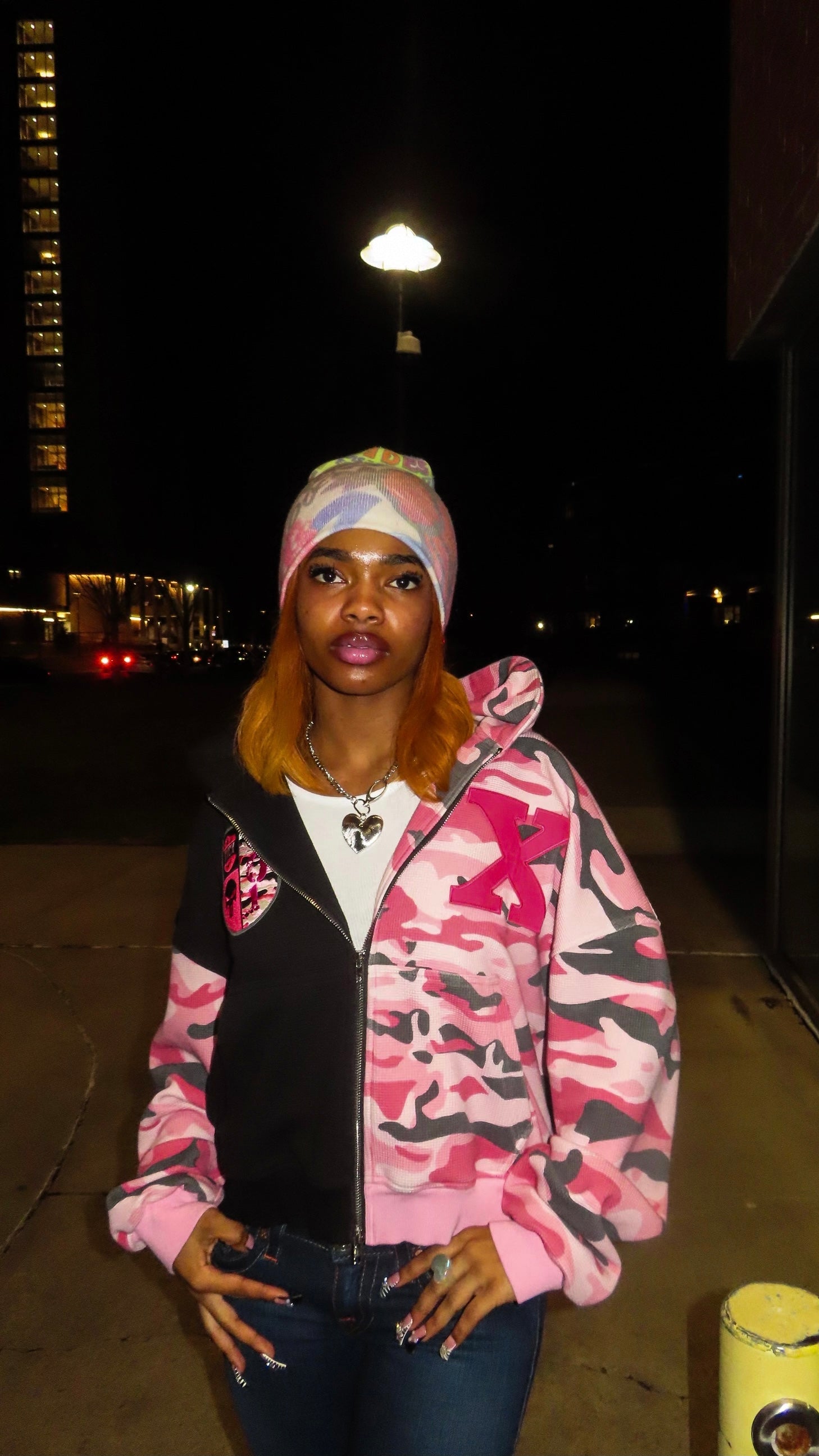 "Trooper" Zip up (Pink camo)