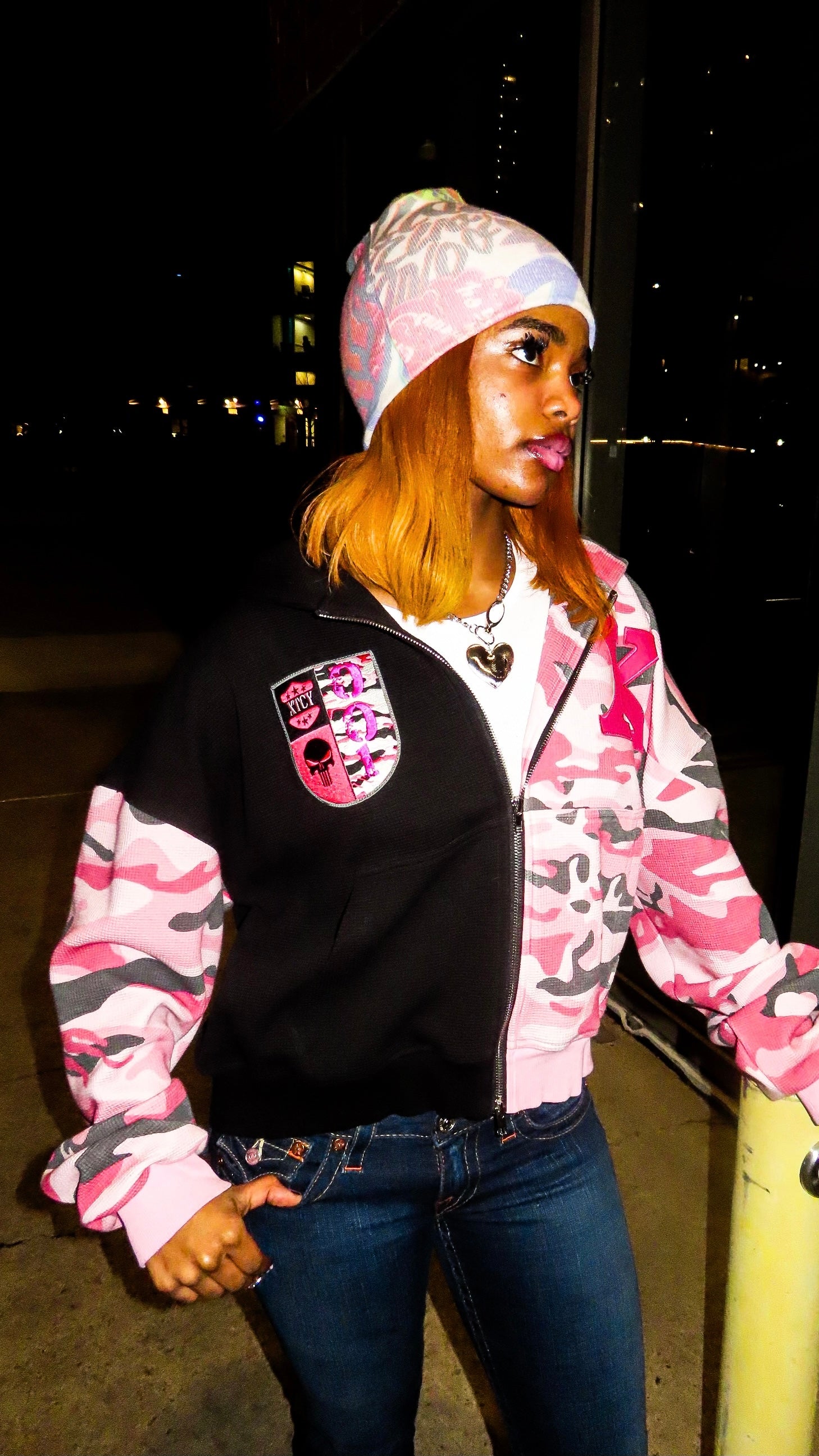 "Trooper" Zip up (Pink camo)