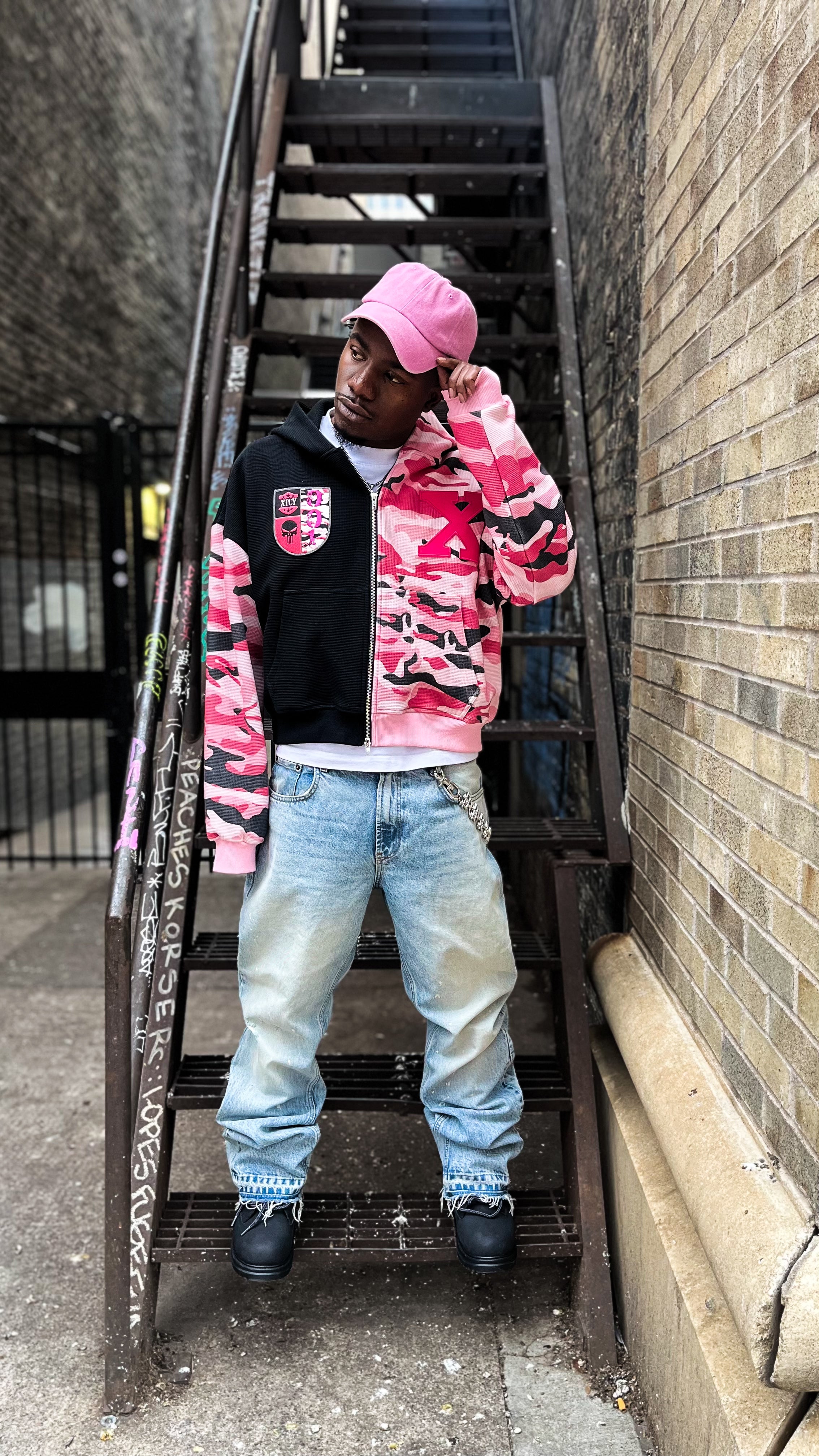 "Trooper" Zip up (Pink camo)